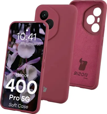 Produktbild von Silikon Handyhülle für Honor 400 Pro, Bizon Soft Case, Pflaumenfarbe