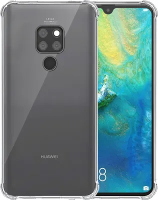 Immagine prodotto di Smartphonica Custodia per telefono adatta a Huawei Mate 20 Trasparente Antiurto - Custodia Backcover antiurto in TPU SIlicone con Bumper Trasparente