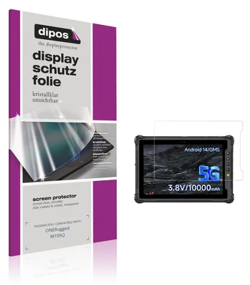 Produktbild von 2x Schutzfolie für ONERugged M105Q klar Displayschutzfolie Folie Display Schutz dipos