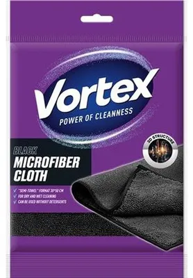 Produktbild von Reinigungstuch, schwarz, Mikrofaser, 30 x 50 cm, 1 Stück, VORTEX CLOTH130BKVORTEX
