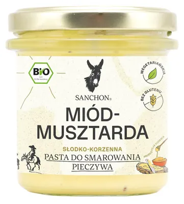 PASTA KANAPKOWA MIÓD - MUSZTARDA BEZGLUTENOWA BIO 135 g - SANCHON