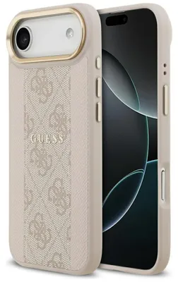Produktbild von GUESS case passend für IPHONE 17 Air kompatibel mit MagSafe GUHMP17MPG4SEMCP (PU W/ 4G Stripe) pink