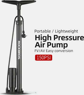 Produktbild von Hochdruck-PRO-Fahrradpumpe 150 Psi mit Manometer und Schlauch - Fahrradpumpe für Ventile - Fahrradpumpe - für Rennrad, Fahrrad, Mtb usw. - Decopatent