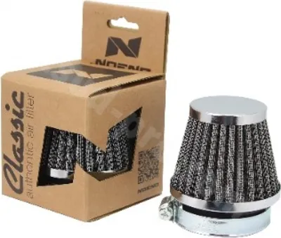 Produktbild von NOEND Sport Luftfilter Stahlgewebe chrom, gerade, Anschluss 55mm