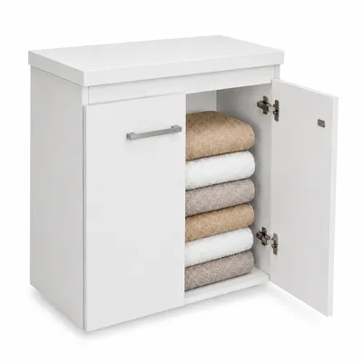 Obrázek produktu pro paplinskimoebel toaletní skříňka s umyvadlovou deskou 60 x 60 x 40 cm koupelnový nábytek set pro desku umyvadla bílý, koupelnový nábytek - koupelna wan, Obrázek vytvořený pomocí AI