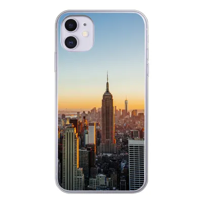 Produktbild von MuchoWow® Handyhülle Schutzhülle Hülle für iPhone 11 New York - Skyline - Sonnenuntergang Silikon Softcase Handy Hülle - Handytasche