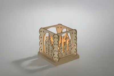 Produktbild von Teelichthalter Frauenkirche (L/H/T):11,5cmx11,5cmx11,5cm NEU