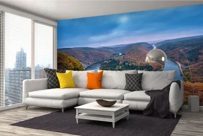Produktbild von Vlies Fototapete SCHÖNE HERBSTLANDSCHAFT 375 x 250 cm (inkl. Kleister) - Vlies Tapete, Wandtapete, Wandbilder - Tapete für Wohnzimmer Schlafzimmer, Büro, Küche - Montagefertig