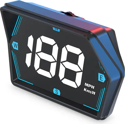 Produktbild von Head-up-Display, GPS-Tachometer Universal Car Heads-up-Display 3 Zoll MPH Speed-Messgerät mit Kompass-Overspeed-Alarm für alle Fahrzeuge, Stecker und Spiel