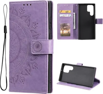 Immagine prodotto di Custodia per Samsung Galaxy S22 Ultra Mobile Phone Case Flip Case Cover Borsa Mandala