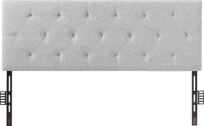 Image de VEVOR Tête de lit pleine grandeur à hauteur réglable (5 cm par niveau), accessoires de lit Tête de lit principale 1430 x (905-1205) mm idéale pour chambre à coucher hôtel logement privé dortoir, gris clair