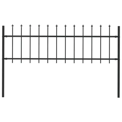 Obrázek produktu pro Zahradní plot Woerden s hrotem, ocel, 181 x 60 cm, černý