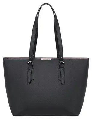 Imagen del producto de David Jones - Bolso de mano tipo shopper para mujer - Gran bolso de hombro tipo tote bag, fabricado en cuero sintético (PU)