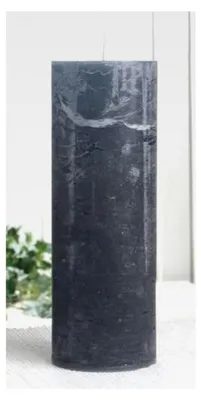 Produktbild von Rustikale Stumpenkerze, 20 x 7 cm Ø, anthrazit-schwarz