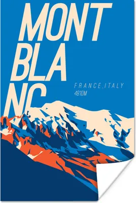 Produktbild von MuchoWow® Poster Mont Blanc - Frankreich - Alpen 40x60 cm - Plakate für die Wand - Poster Babyzimmer