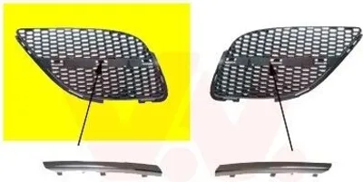 Obrázek produktu pro VAN WEZEL 3323512 Mřížka chladiče Přední mřížka pro NISSAN ALMERA II Hatchback (N16) Pravá strana