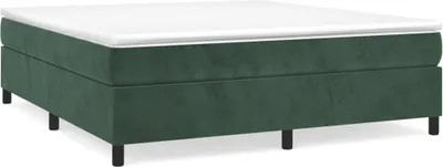 Obrázok produktu pre vidaXL Box spring bed frame dark green 200x200 cm velvet