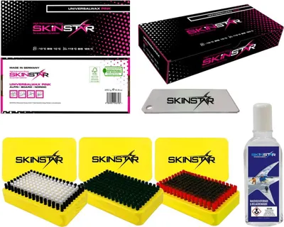 Obrázek produktu pro Startovací sada SkinStar, 6dílná, 3 kartáče, škrabka, odstraňovač vosku, lyžařský vosk Glide Wax