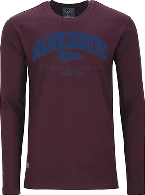 Produktbild von Übergrößen Longshirt Harrisburg Blau AHORN SPORTSWEAR Maroon Red 3XL