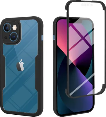 A product shot showing an iPhone 14 case and a screen protector.