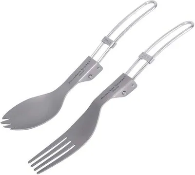 Productafbeelding van Solidchoice - Titanium Camping Bestekset 2-in-1 Spork