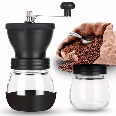 Image de Moulin à café avec broyeur céramique Moulins à café manuels avec paramètres réglables Retoo