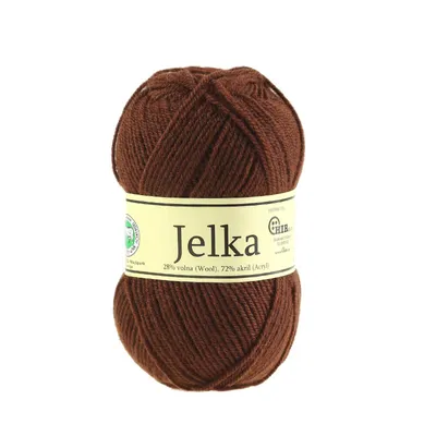 Produktbild von 50g Strickgarn Jelka m. 28% Wolle veredelt, Strickwolle, Farbauswahl, Farbe:braun