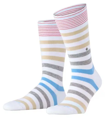 Produktbild von Burlington Herren Socken Blackpool M So Baumwolle gemustert 1 Paar, Weiß White 2