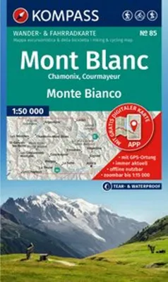 Obrázek produktu pro KOMPASS Wanderkarte 85 Mont Blanc / Mont Blanc 1:50 000