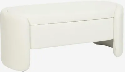 Immagine prodotto di Panca contenitore, fondo letto contemporaneo in tessuto, Bianco