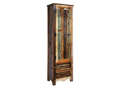 Produktbild von MASSIVMOEBEL24.DE Garderobenschrank Altholz 60x40x200 mehrfarbig lackiert NATURE OF SPIRIT #109