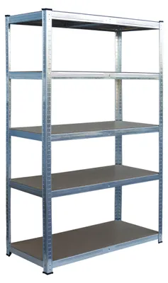 Produktbild von Relaxdays Schwerlastregal, 5 Ebenen, HBT: 200 x 100 x 50 cm, bis 875 kg, Keller & Garage, Lagerregal, Stahl, silber