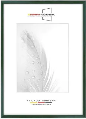 Produktbild von Holz-Fotoleiste schmal - Poster-Liste - Fotos aufhängen - unzerbrechliches Kunstglas - 42 x 52 cm - dunkelgrün
