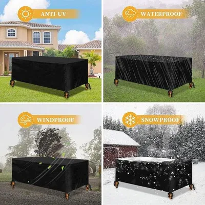 Produktbild von Wasserfeste Gartenkästen - Schutz Vor Wetterbedingungen - Schwarz - 420D Oxford - 200 x 160 x 70 cm