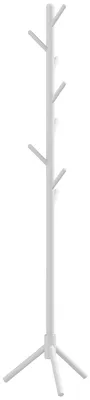 Produktbild von Holz-Garderobe in Baumform mit 8 Haken zum Aufh?ngen von Kleidung und Taschen im Flur oder Eingangsbereich, 40 x 40 x 165 cm, Wei?