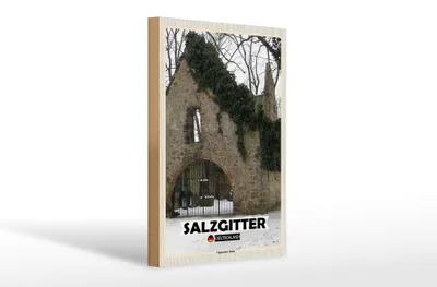 Produktbild von Holzschild Städte Salzgitter Vöppstedter Ruine 20x30cm