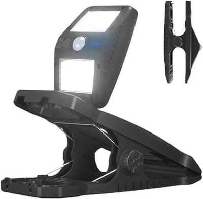 Immagine prodotto di Lampada da esterno idrorepellente con clip, rotazione a 360 gradi, per giardini, piscine, terrazze e cortili