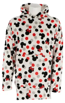 Productafbeelding van Mickey Mouse hoodie-poncho met stippen, maat XS - L - Polyester