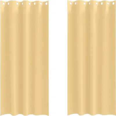 Obrázok produktu pre vidaXL Zatemňujúce závesy s krúžkami 2 ks Béžová 245 x 140 cm