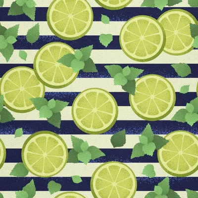 Produktbild von OUTDOOR DEKOSTOFFE OXFORD - Motiv Zitrone mit Minze