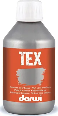Zdjęcie produktu dla Darwi Tex Farba do tkanin Silver 250 ml 1 szt.