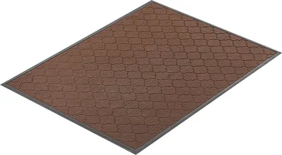 Image de SucceBuy paillasson pour la porte d'entrée, 1194 x 889 mm, tapis de sol robuste pour l'intérieur et l'extérieur, design moderne avec envers en TPE, tapis d'entrée durable et lavable pour l'entrée, le balcon ou le garage, marron