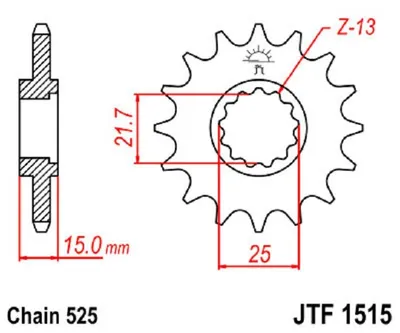 Obrázok produktu pre Ritzel 14Z 525