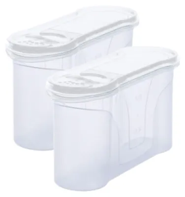 Produktbild von Novaliv Schüttdosen 2er SET Vorratsdose zum Streuen 1,3 Liter - Maße (LxBxH): 22 x 13 x 8,5 cm - Dose mit Deckel 1l für Müsli Mehl Zucker Dosen Küchen Organizer Food Box Meal-Prep-Boxen