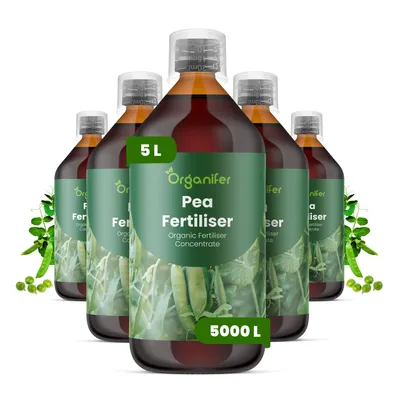 Produktbild von Erbsen Flüssigdünger 5x1L – 2-1-8 NPK – Flüssig-Pflanzendünger für Erbsen – Organifer