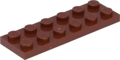 Zdjęcie produktu dla Lego® 2x6 płytka 3795 - 1 sztuka czerwono-brązowa