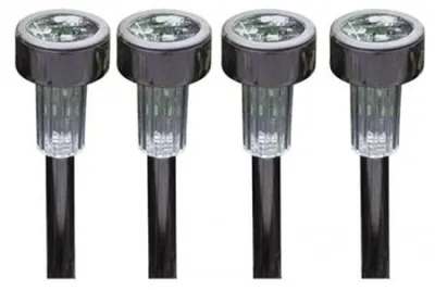 Image de Acier inoxydable Lampes solaires 4er lampe de jardin Lampe solaire éclairage de jardin terrasses