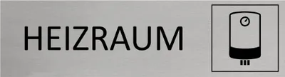 Produktbild von CombiCraft Aluminium Türschild Heizraum  165x45mm mit 3M-Tape