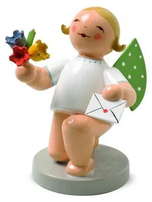 Produktbild von Wendt & Kühn Grünhainicher Engel mit Brief und Blumen