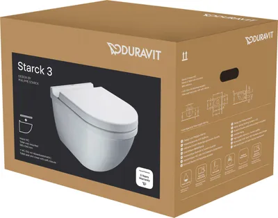 Immagine prodotto di WC suspendu Duravit Starck 3 SET avec fixation cachée, y compris siège de WC avec mécanisme de fermeture en douceur, blanc, 42250900A1, 42250900A1